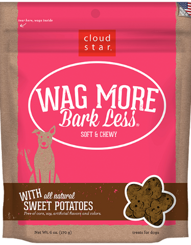Cloud Star Wag More Bark Less Soft & Chewy Dog Treats Sweet Potatoes 170g