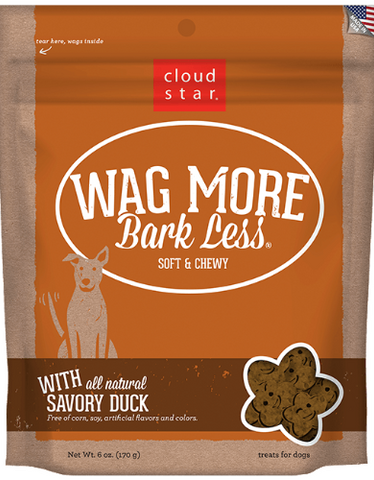 Cloud Star Wag More Bark Less Soft & Chewy Dog Treats Savory Duck 170g