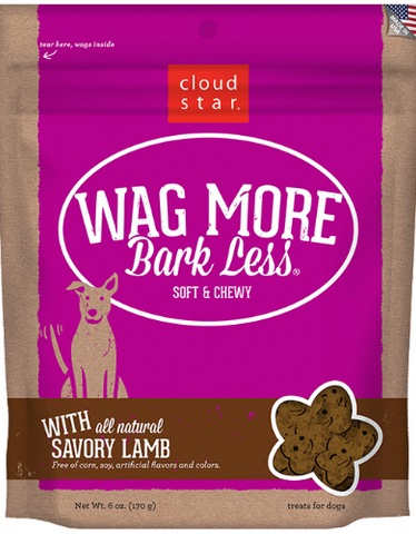 Cloud Star Wag More Bark Less Soft & Chewy Dog Treats Savory Lamb 170g