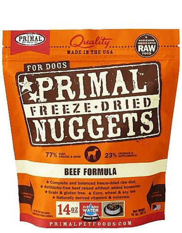 Primal Freeze Dried Canine Beef Nuggets - Buy 1 Get 1 Free - Perromart
