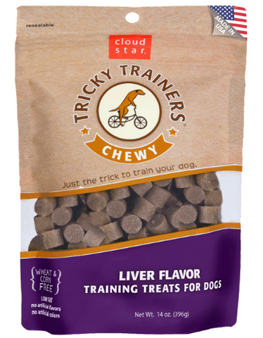 Cloud Star Chewy Tricky Trainers Dog Treats Liver 142g