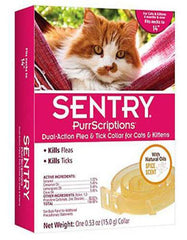 Sentry PurrScriptions Dual-Action Flea & Tick Collar Cat (natural) | Perromart Online Pet Store Singapore