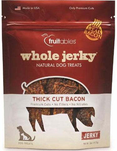 Fruitables Whole Jerky Dog Treats In Thick Cut Bacon - Perromart