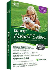Sentry Natural Defense Flea & Tick Squeeze On Cat 4ct | Perromart Online Pet Store Singapore