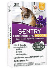 Sentry PurrScriptions Flea & Tick Squeeze-On for Indoor Cat 3ct | Perromart Online Pet Store Singapore