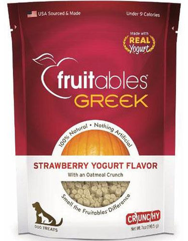 Fruitables: Greek Strawberry Yogurt Crunchy Dog Treats | Perromart Online Pet Store Singapore