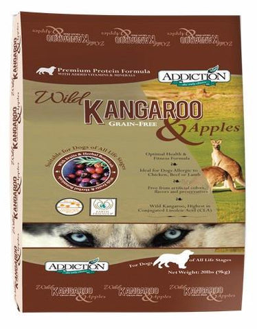 Addiction Grain Free Wild Kangaroo & Apples Dry Dog Food | Perromart Online Pet Store Singapore
