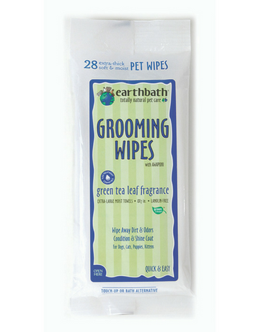 Earthbath Green Tea Leaf Fragrance Travel Wipes For Pets ( 28 towels )  | Perromart Online Pet Store Singapore