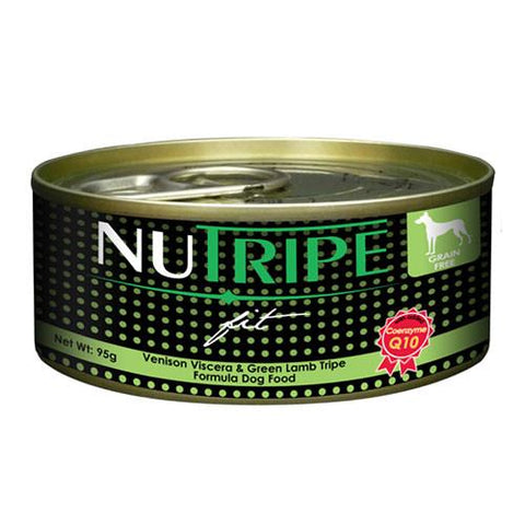 Nutripe Fit Venison Viscera And Green Lamb Tripe Canned Dog Food 95g - Perromart