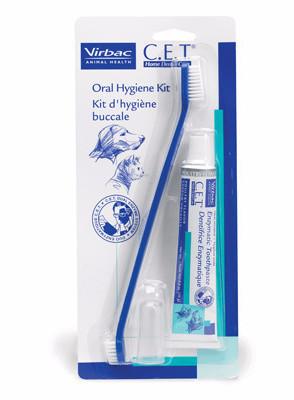 Virbac C.E.T. Oral Hygiene Kit with Toothpaste, Toothbrush & Fingerbrush - Perromart