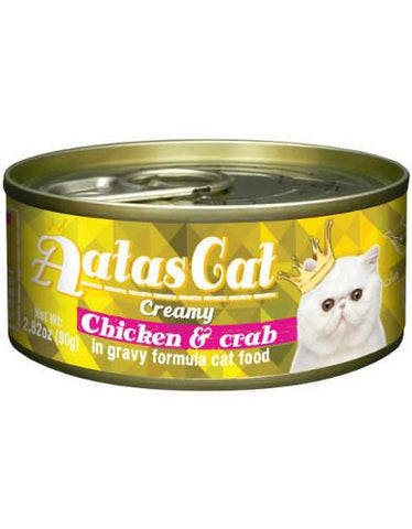 Aatas Cat Creamy Chicken & Crab in Gravy Cat Wet Food | Perromart Online Pet Store Singapore