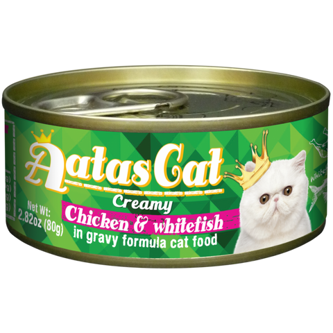 Aatas Cat Creamy Chicken & Whitefish in Gravy Cat Wet Food | Perromart Online Pet Store Singapore