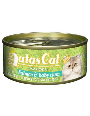 Aatas Cat Savory Salmon & Baby Clam in Gravy Cat Wet Food | Perromart Online Pet Store Singapore