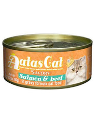 Aatas Cat Savory Salmon & Beef in Gravy Cat Wet Food | Perromart Online Pet Store Singapore