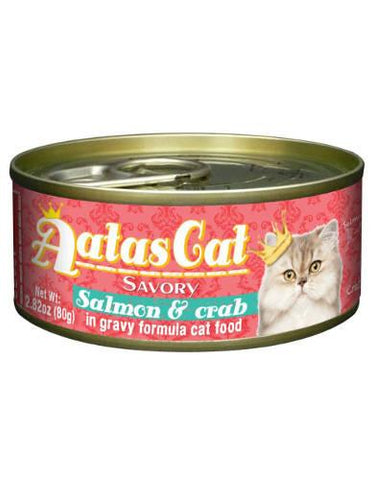 Aatas Cat Savory Salmon & Crab in Gravy Cat Wet Food | Perromart Online Pet Store Singapore