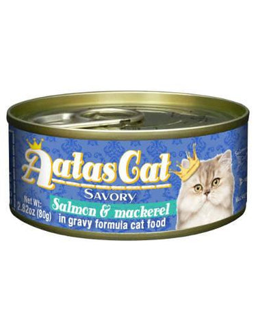 Aatas Cat Savory Salmon & Mackerel in Gravy Cat Wet Food | Perromart Online Pet Store Singapore