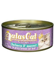 Aatas Cat Savory Salmon & Mussel in Gravy Cat Wet Food | Perromart Online Pet Store Singapore