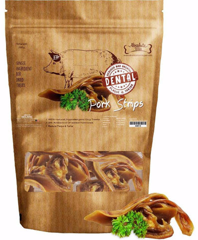 Absolute Bites Air Dried Pork Strips Dog Treats 260g | Perromart Online Pet Store Singapore