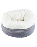 Afp Lambswool Donut Cat Soft Bed Gray | Perromart Online Pet Store Singapore