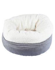 Afp Lambswool Donut Cat Soft Bed Gray | Perromart Online Pet Store Singapore