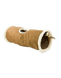 AFP Lambswool Find Me Cat Tunnel - Tan | Perromart Online Pet Store Singapore