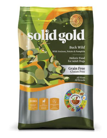 Solid Gold Buck Wild Grain & Gluten Free with Venison, Potato & Pumpkin Recipe Dry Dog Food | Perromart Singapore