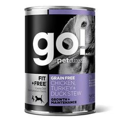 Petcurean GO! Chicken, Turkey & Duck Canned Dog Food 374g - Perromart