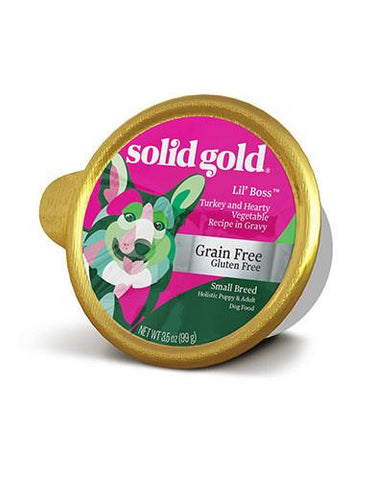 Solid Gold Lil' Boss Turkey & Hearty Vegetable Recipe in Gravy Cup Dog Food| Perromart Singapore