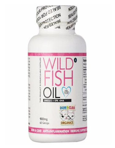 Dom & Cleo Wild Fish Oil 60 Gelcaps For Pet | Perromart Online Pet Store Singapore