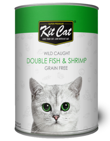 Kit Cat Double Fish With Shrimp Canned Cat Food 400g