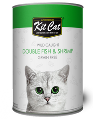 Kit Cat Double Fish With Shrimp Canned Cat Food 400g