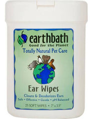 Earthbath Cleaning & Deodorising Ear Wipes For Pets ( 25-count ) | Perromart Online Pet Store Singapore
