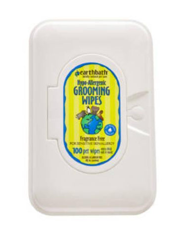Earthbath HypoAllergenic Fragrance Free Grooming Wipes For Pets ( 100 towels )  | Perromart Online Pet Store Singapore
