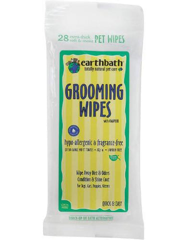 Earthbath HypoAllergenic Fragrance Free Travel Wipes For Pets ( 28 towels )  | Perromart Online Pet Store Singapore