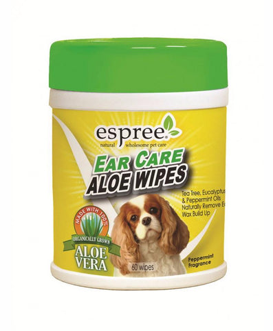 Espree Ear Care Aloe Wipes For Dogs ( 60 wipes )  | Perromart Online Pet Store Singapore