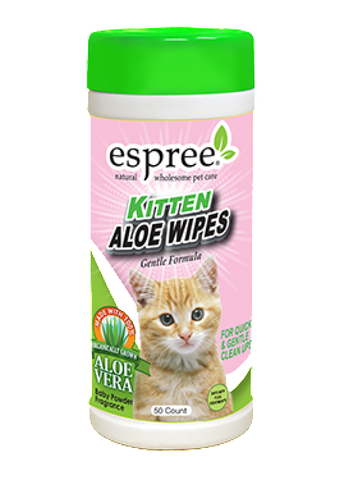 Espree Kitten Aloe Wipes For Cats ( 50 wipes )  | Perromart Online Pet Store Singapore