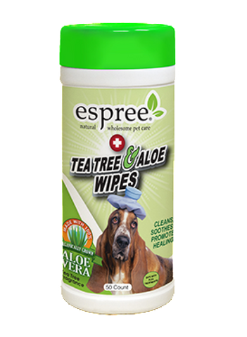 Espree Tea Tree & Aloe Wipes For Dogs ( 50 wipes )  | Perromart Online Pet Store Singapore