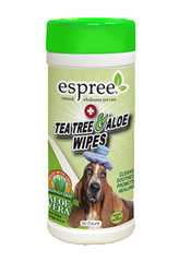 Espree Tea Tree & Aloe Wipes For Dogs ( 50 wipes )  | Perromart Online Pet Store Singapore