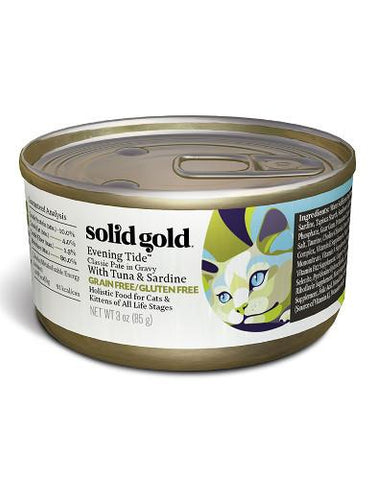 Solid Gold Grain & Gluten Free Evening Tide Classic Paté in Gravy With Tuna & Sardine Wet Canned Cat Food | Perromart Online Pet Store Singapore