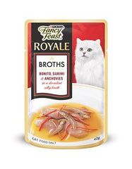 Fancy Feast Royale Broths Bonito, Surimi & Anchovies Pouch Cat Food 40g | Perromart Online Pet Store Singapore