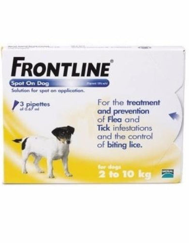 Frontline Top Spot Small Dogs < 10kg 3's/Pack - Perromart