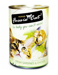 Fussie Cat Fresh Sardine & Chicken Canned Cat Wet Food 400g | Perromart Online Pet Store Singapore