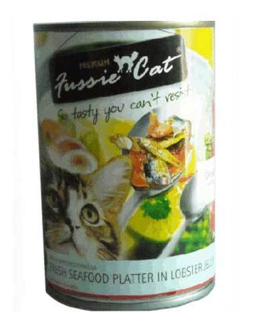 Fussie Cat Fresh Seafood Platter In Lobster Jelly Cat Wet Food 400g | Perromart Online Pet Store Singapore