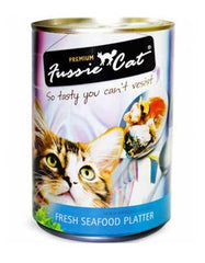 Fussie Cat Fresh Seafood Platter Canned Cat Wet Food 400g | Perromart Online Pet Store Singapore