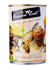 Fussie Cat Fresh Tuna & Chicken Canned Cat Wet Food 400g | Perromart Online Pet Store Singapore
