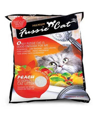 Fussie Cat Scoopable Litter Peach 10L | Perromart Online Pet Store Singapore