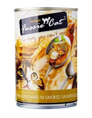 Fussie Cat Fresh Pilchard In Smoked Salmon Jelly Cat Food 400g | Perromart Online Pet Store Singapore