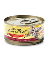 Fussie Cat Premium Chicken & Beef in Pumpkin Soup Cat Wet Food 80g | Perromart Online Pet Store Singapore