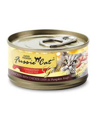 Fussie Cat Premium Chicken with Chicken Liver in Pumpkin Soup Cat Wet Food 80g | Perromart Online Pet Store Singapore