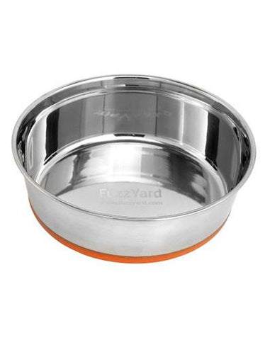Fuzzyard Stainless Dog Steel Bowl (Orange) | Perromart Online Pet Store Singapore